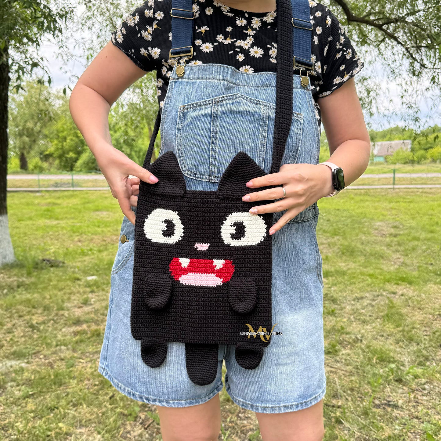 Cute Black Cat Bag CrochetPattern