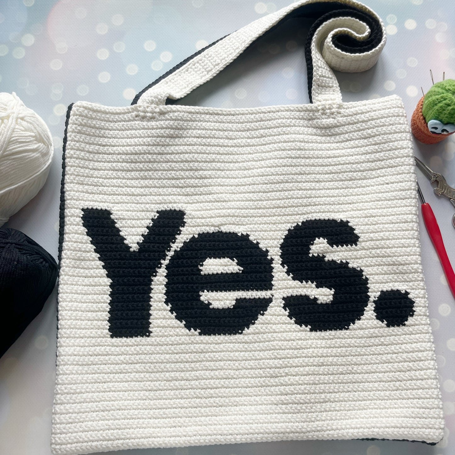 Yes no bag crochet pattern