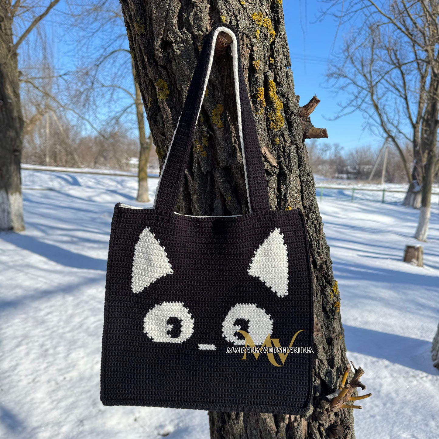 Black Cat Bag Crochet Pattern