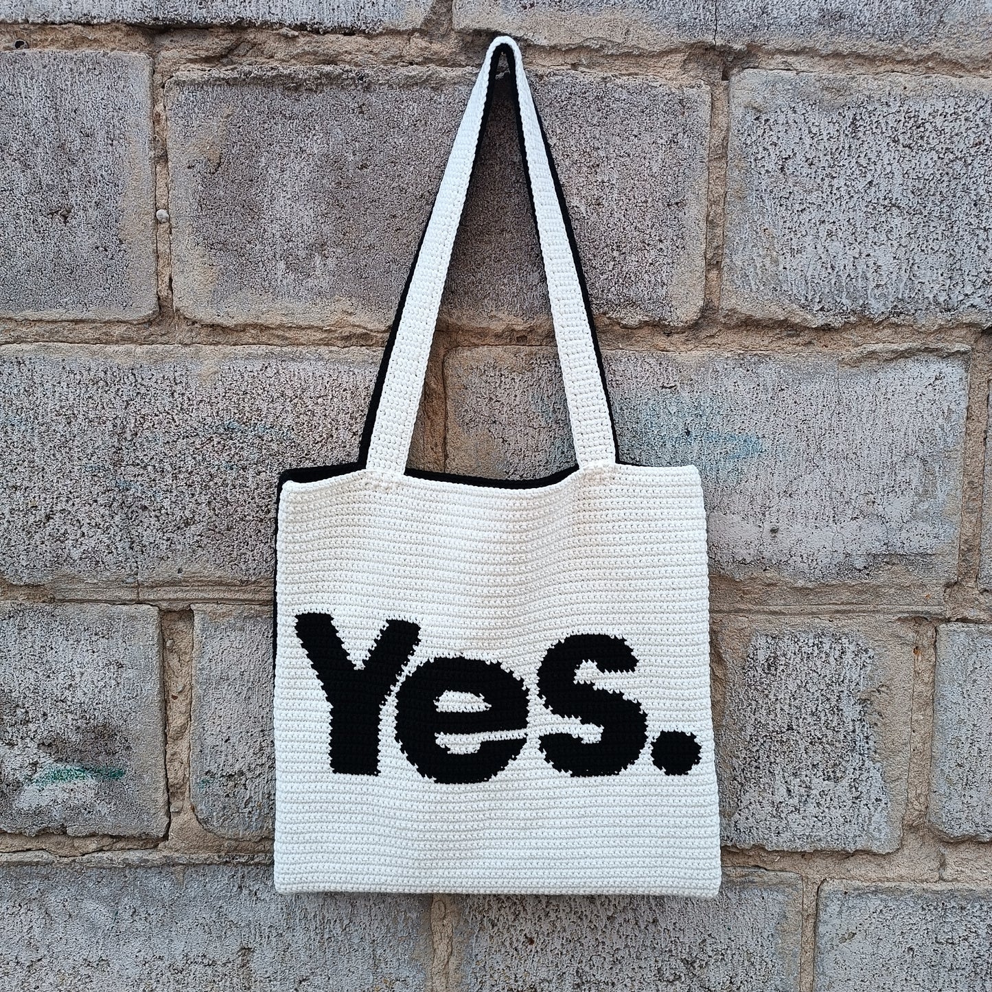 Yes no bag crochet pattern