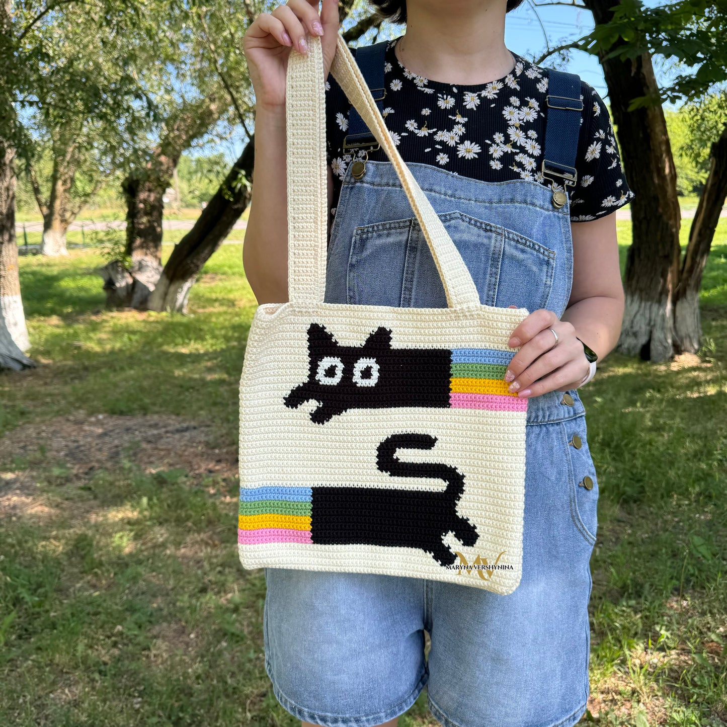 Long cat bag crochet pattern