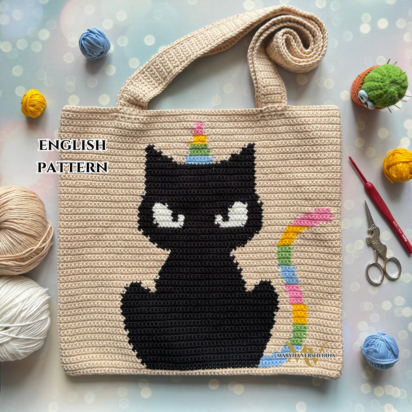 Unicorn cat bag Crochet Pattern