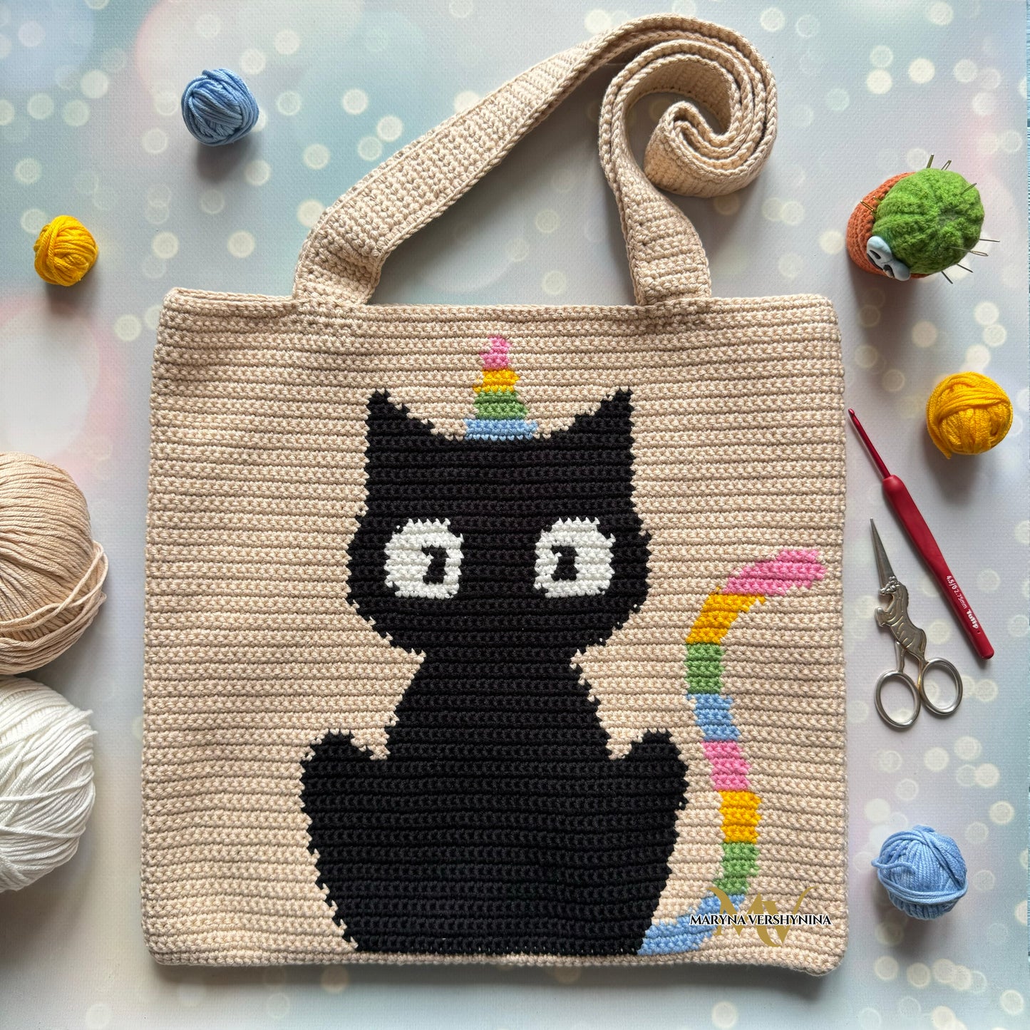 Unicorn cat bag Crochet Pattern