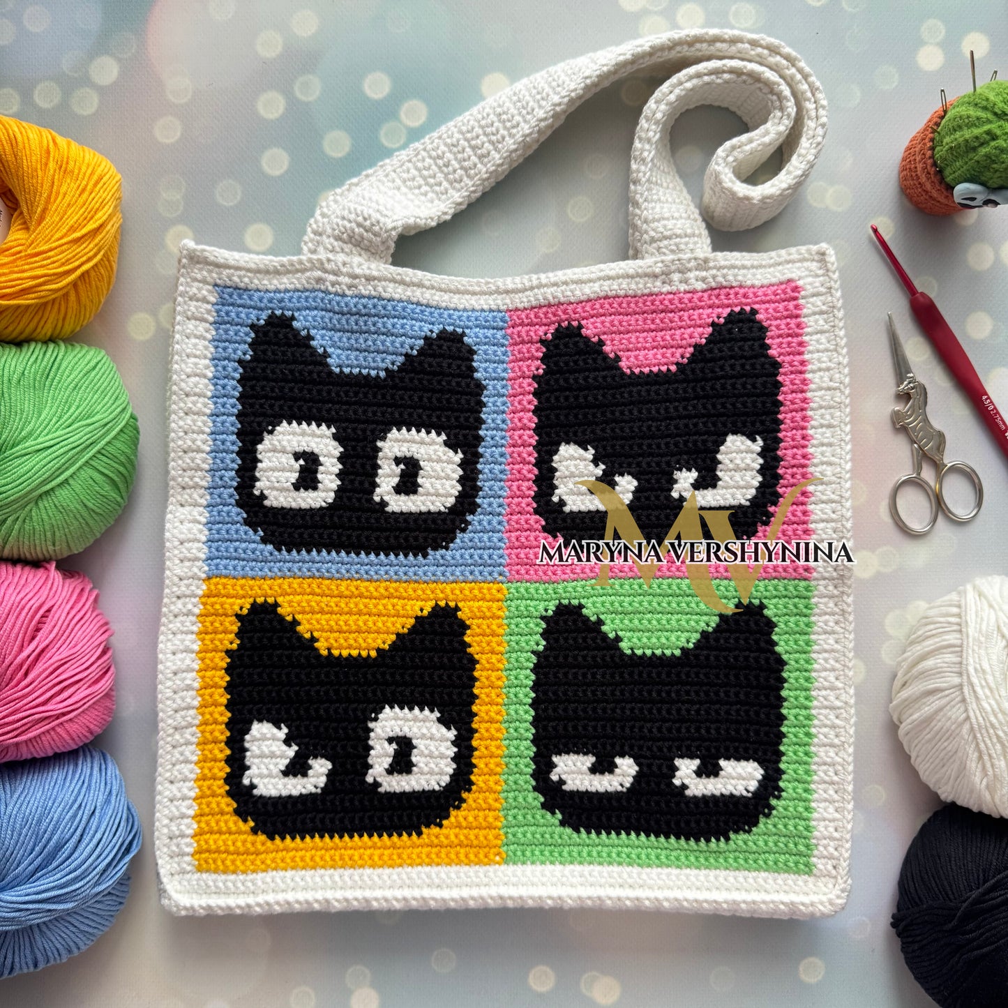 Cat Emotions Bag Crochet Pattern