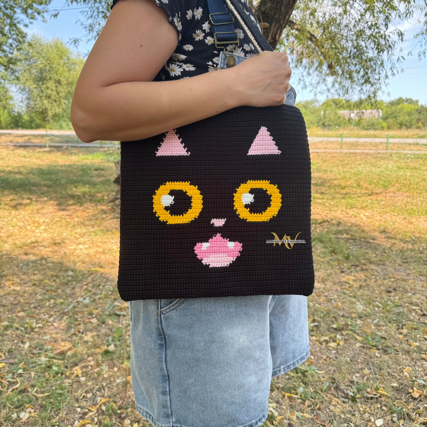 Black Cat Bag Crochet Pattern