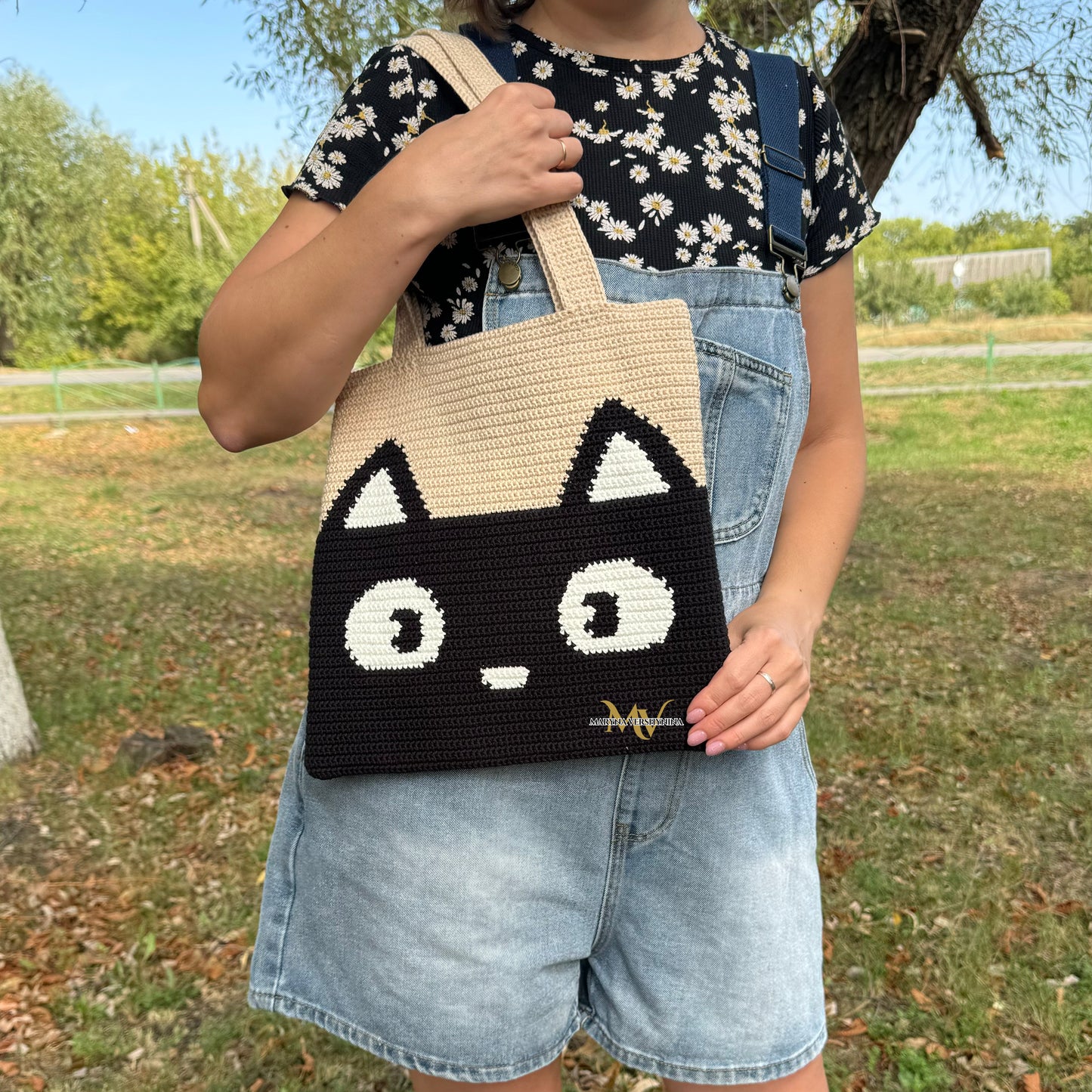 Black cat bag Crochet Pattern