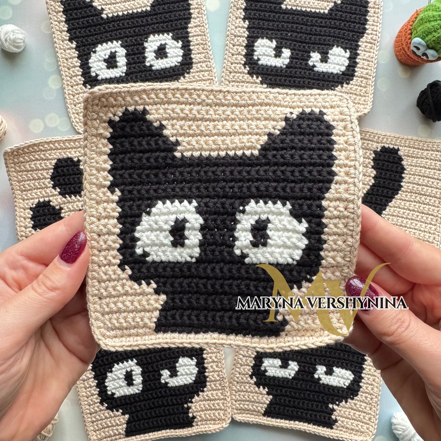 Cats Squares Crochet Pattern