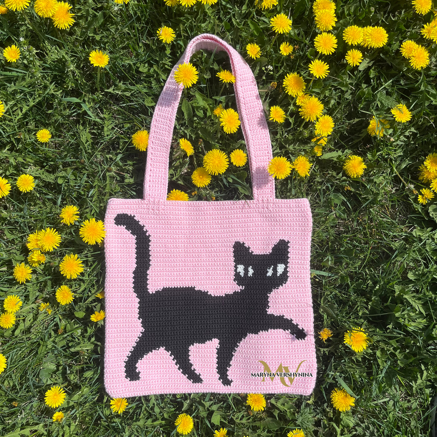 Cute Black Cat Bag Crochet Pattern