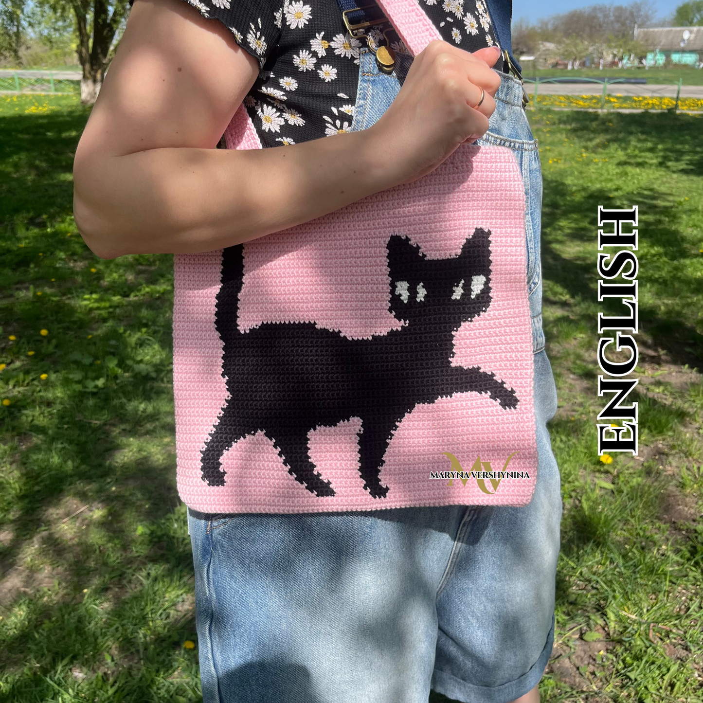 Cute Black Cat Bag Crochet Pattern