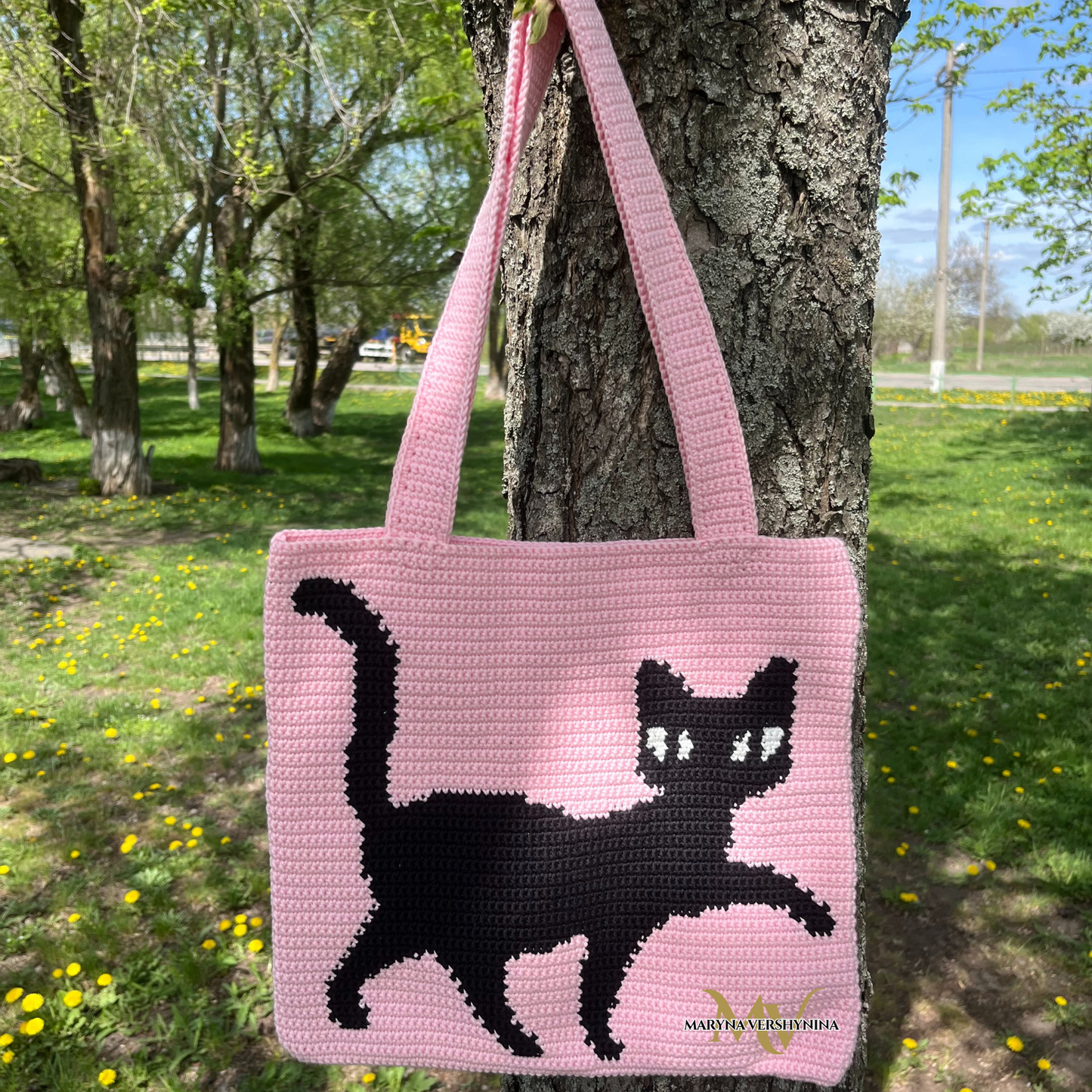 Cute Black Cat Bag Crochet Pattern