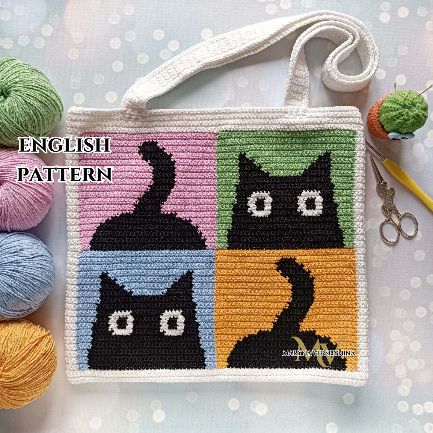 Cats bag Crochet Pattern