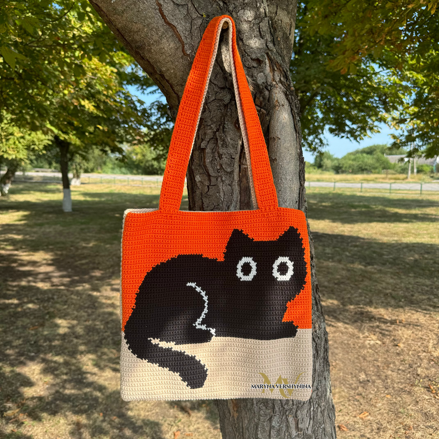 Black cat bag Crochet Pattern