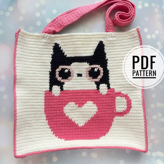 Cat in a cup Crochet Pattern