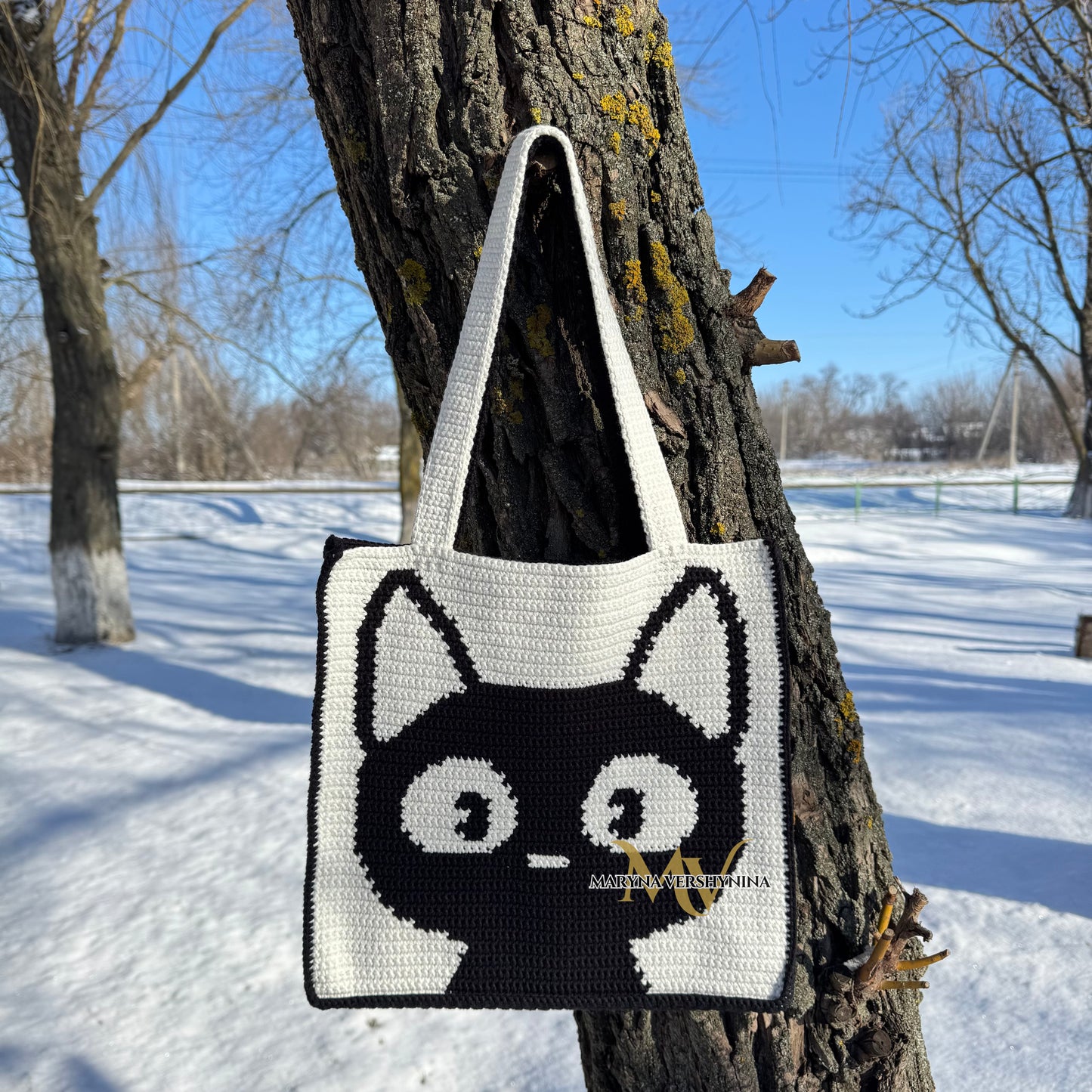 Black Cat Bag Crochet Pattern