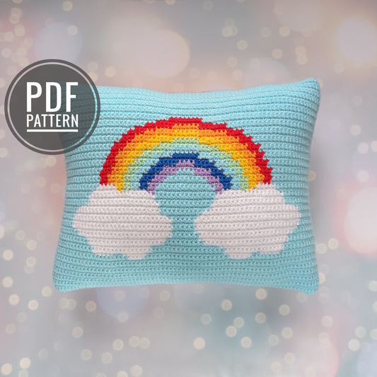 Rainbow pillow Crochet Pattern