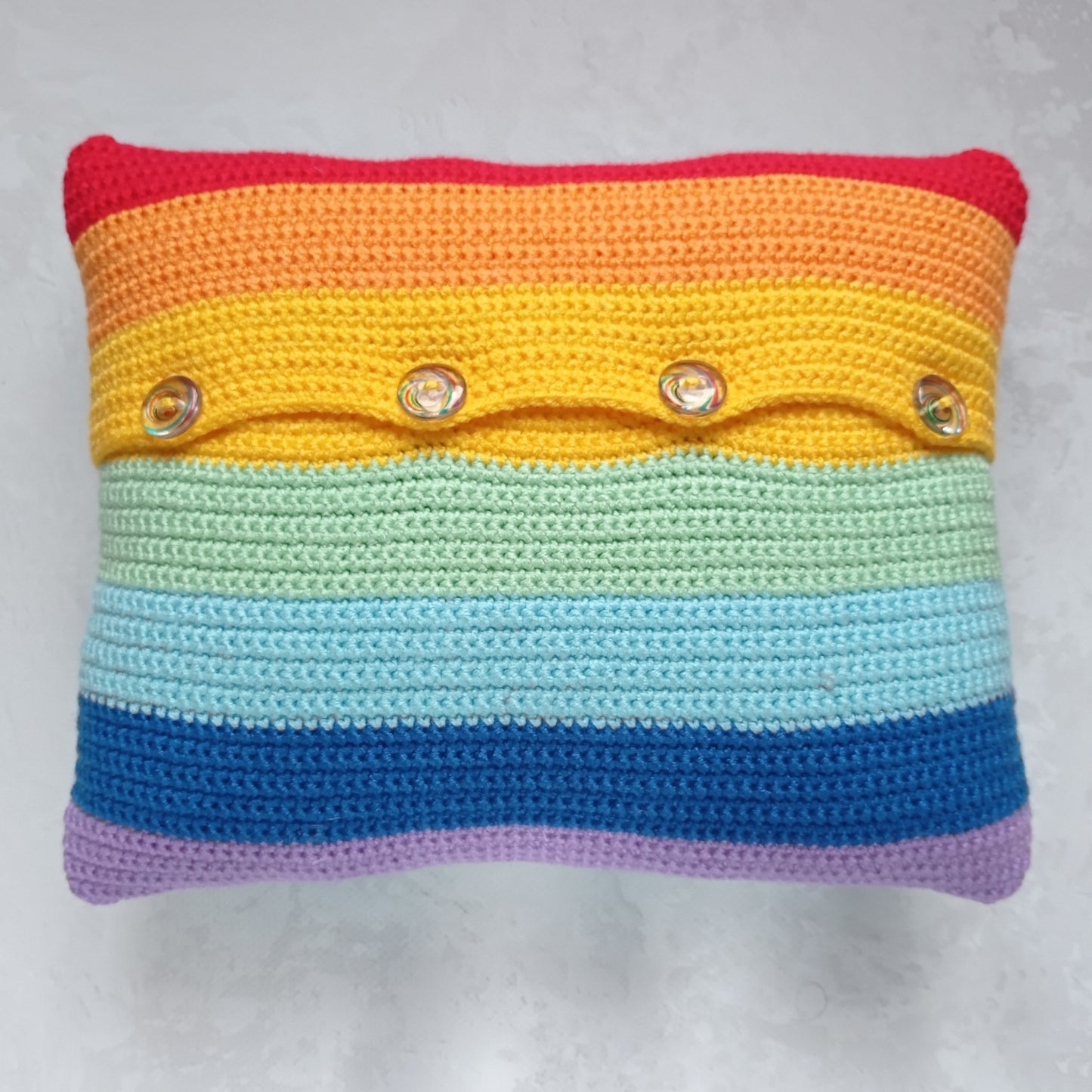 Rainbow pillow Crochet Pattern