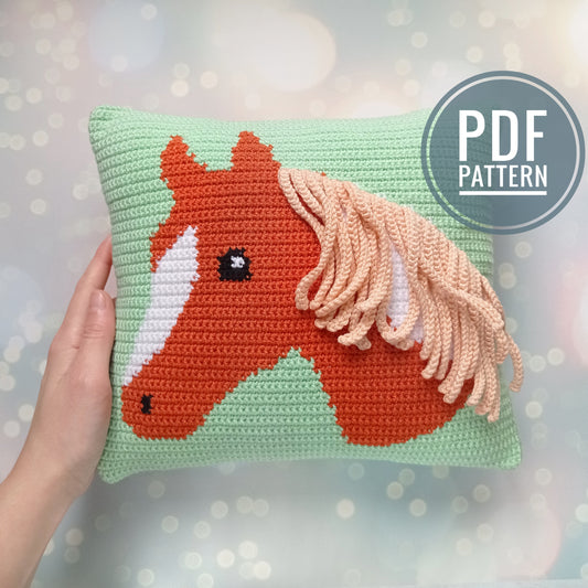 Horse pillow Crochet Pattern
