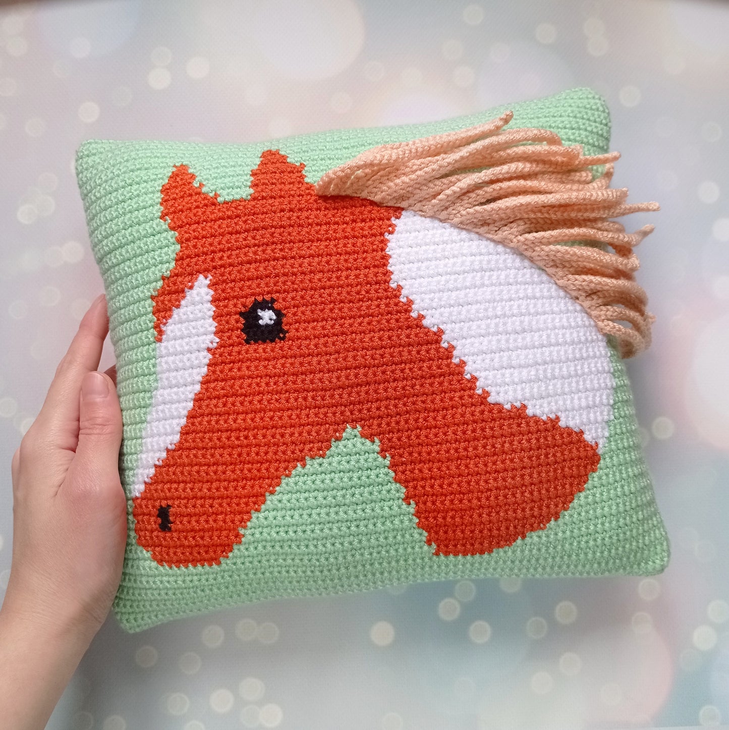 Horse pillow Crochet Pattern