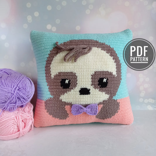 Sloth pillow Crochet pattern