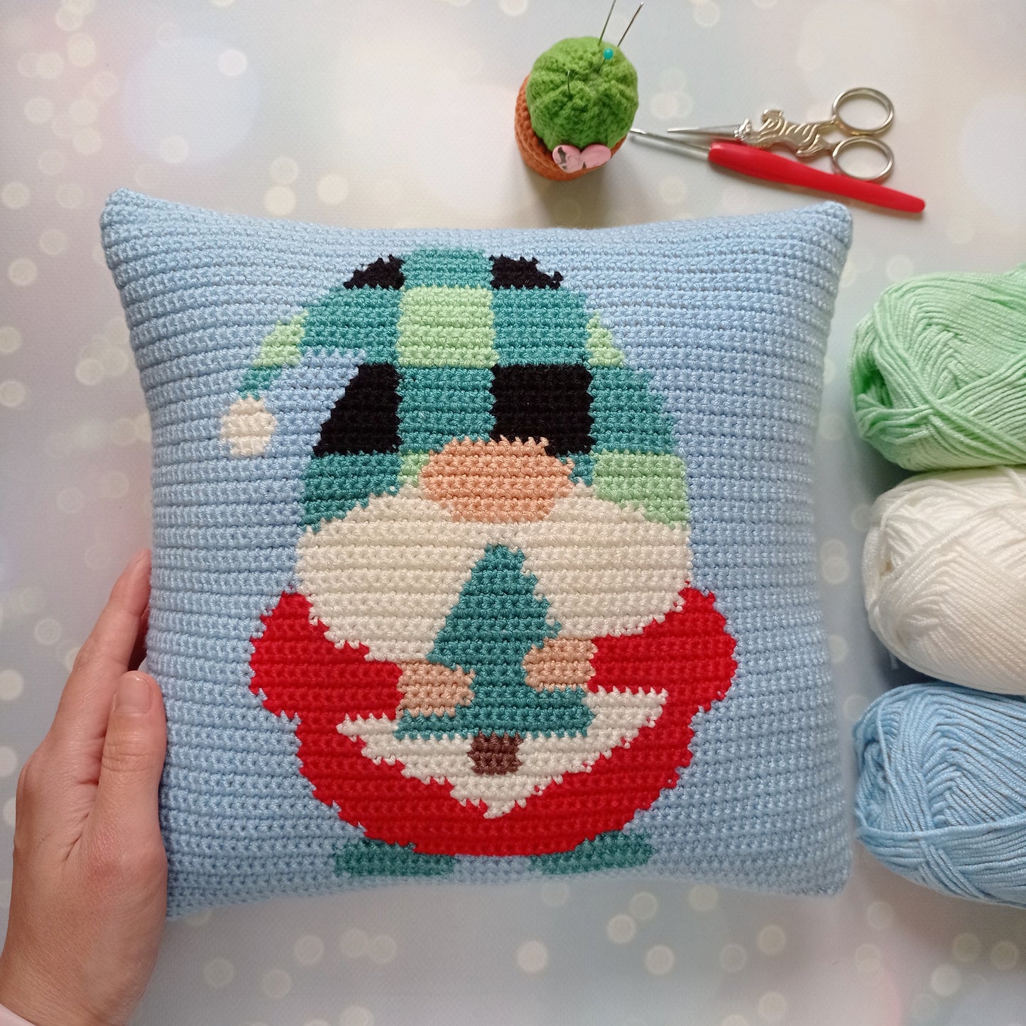 Gnome pillow Crochet pattern