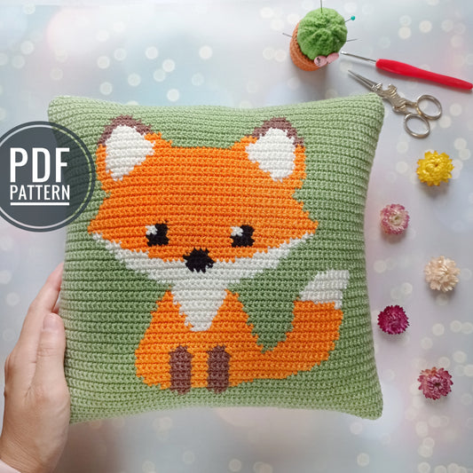 Fox pillow Crochet pattern