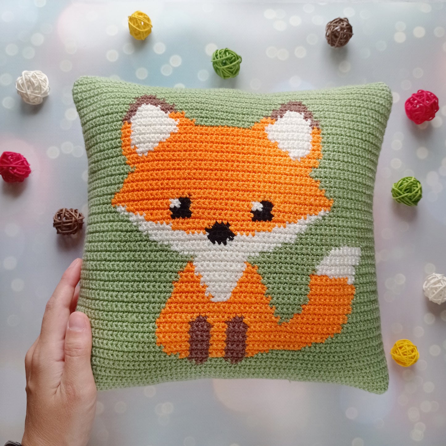 Fox pillow Crochet pattern