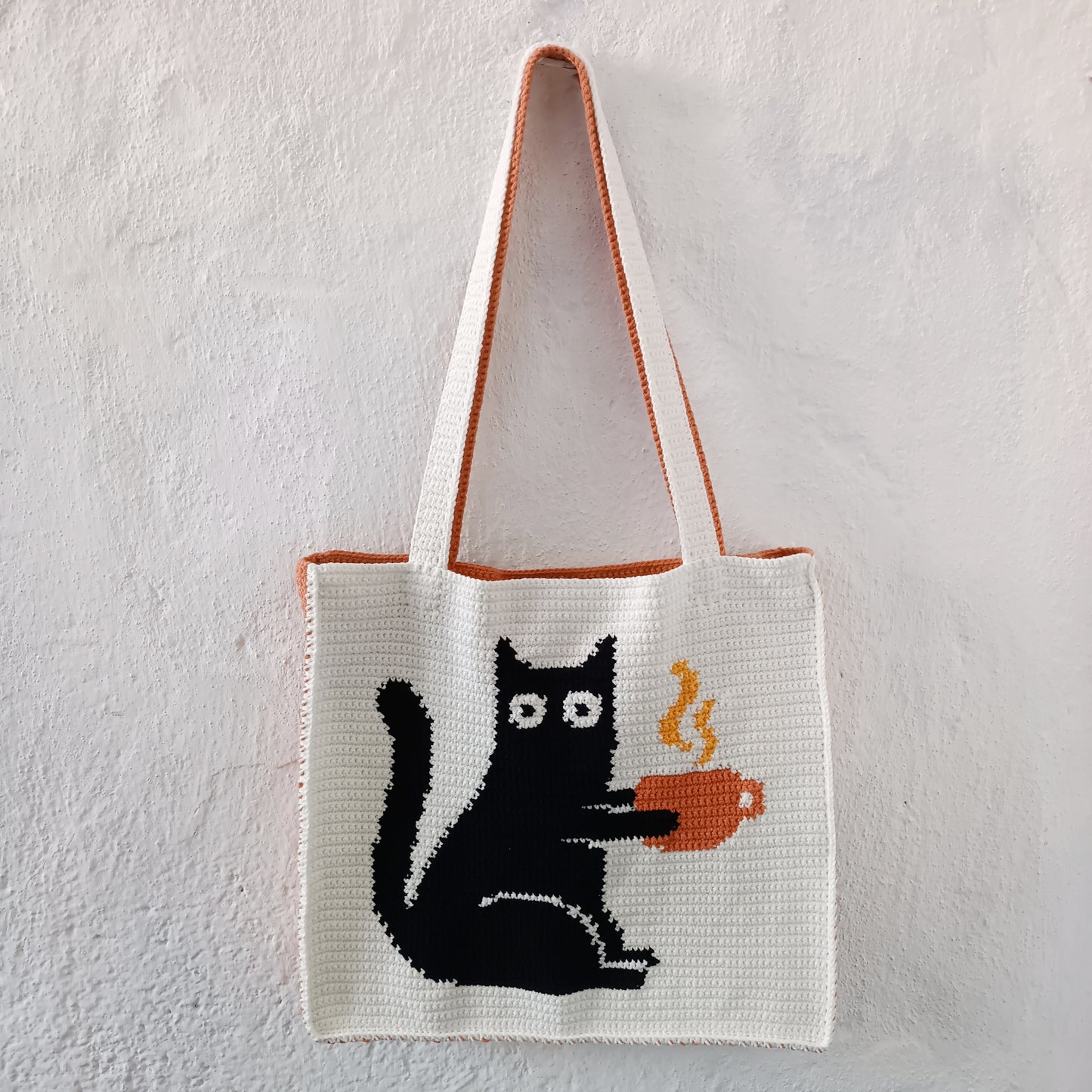 Cat with a cup Crochet Pattern