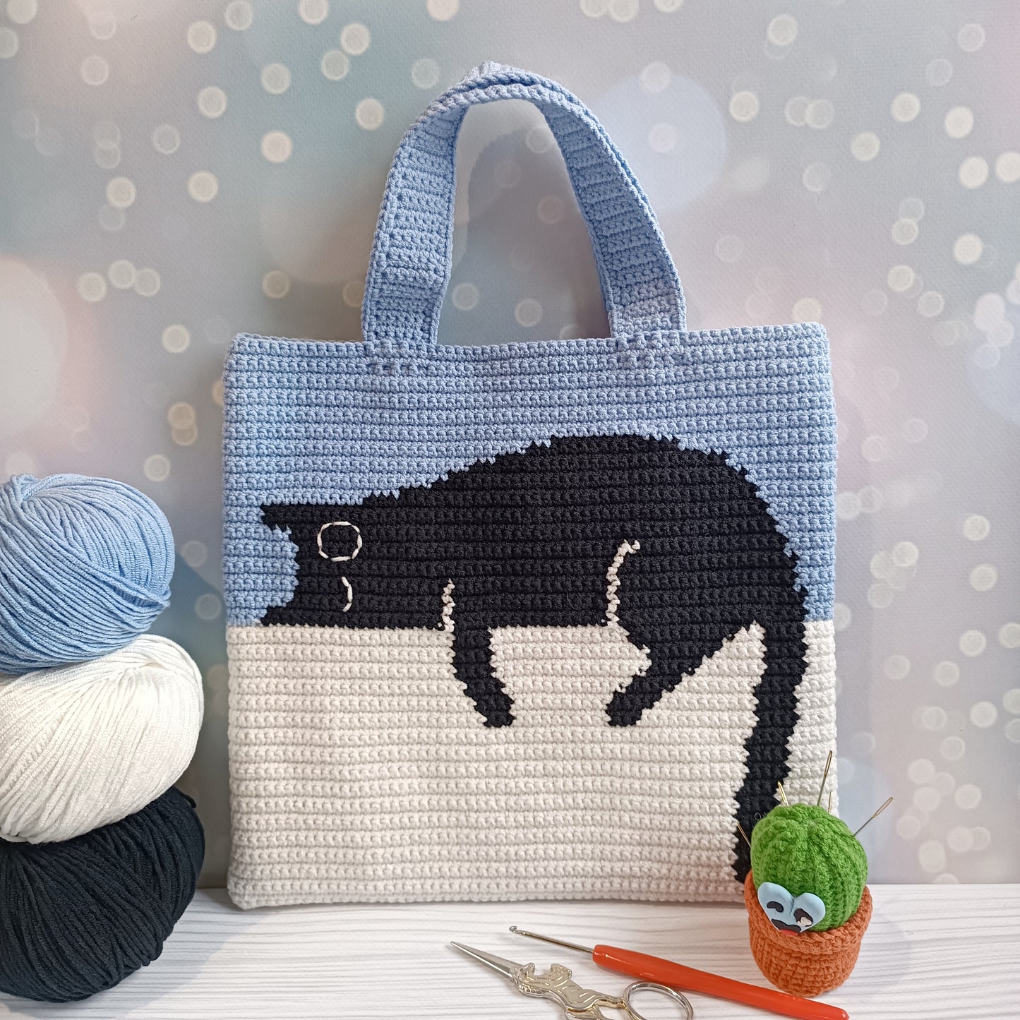 Black Cat Mini Bag Crochet Pattern