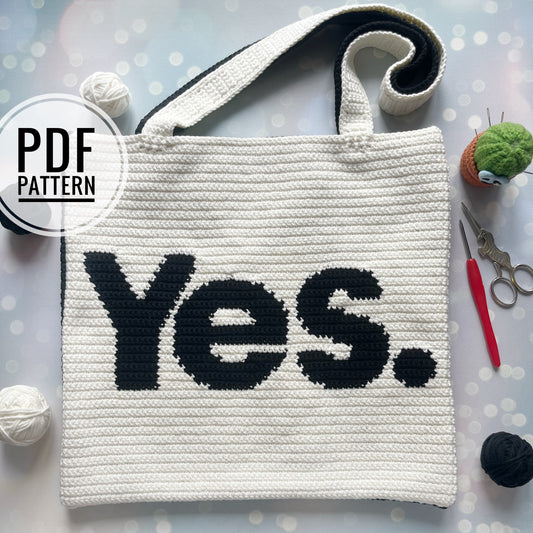 Yes no bag crochet pattern