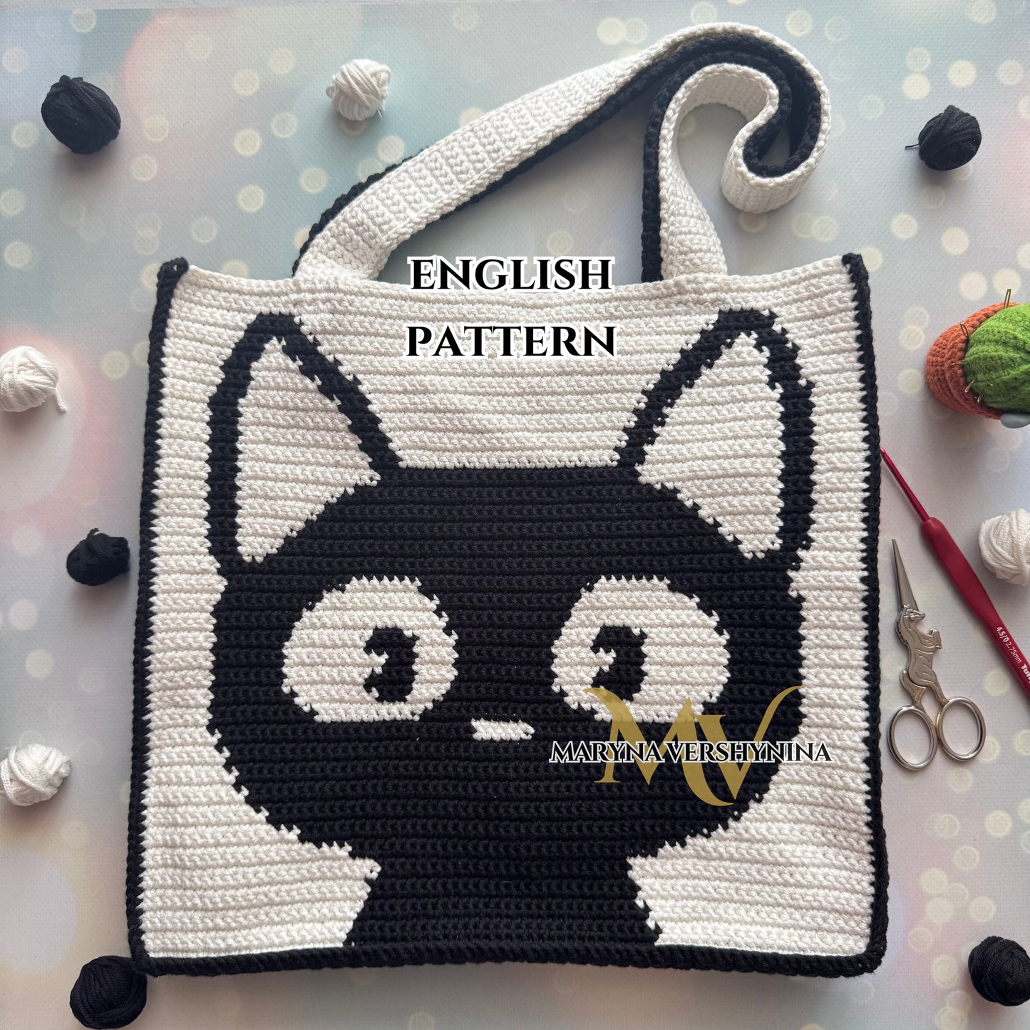 Black Cat Bag Crochet Pattern