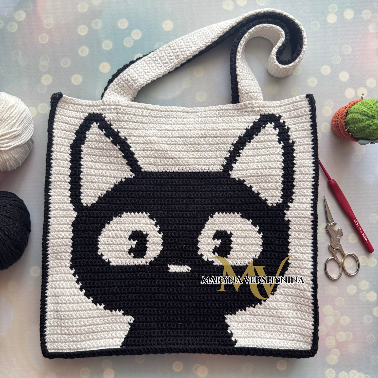Black Cat Bag Crochet Pattern