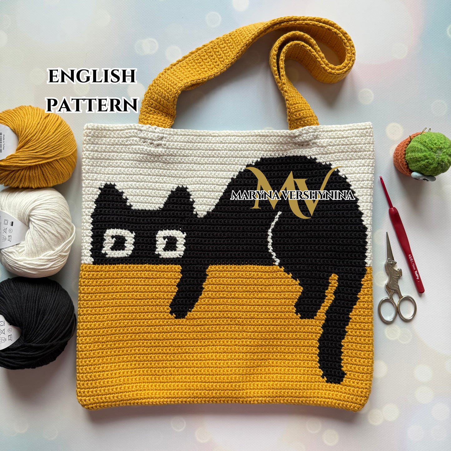Black Cat Bag Crochet Pattern