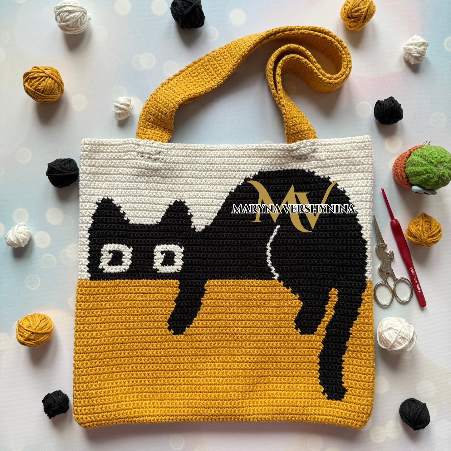 Black Cat Bag Crochet Pattern