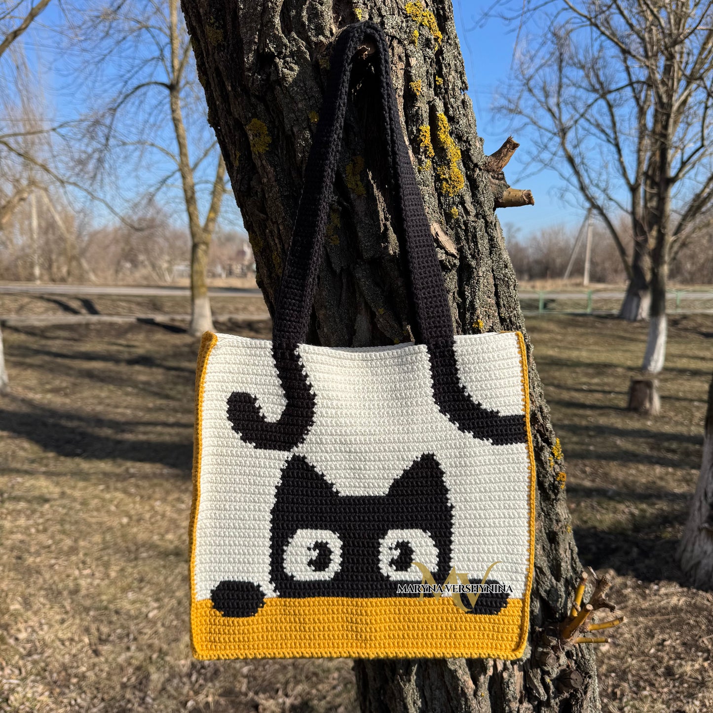 Black Cat Bag Crochet Pattern