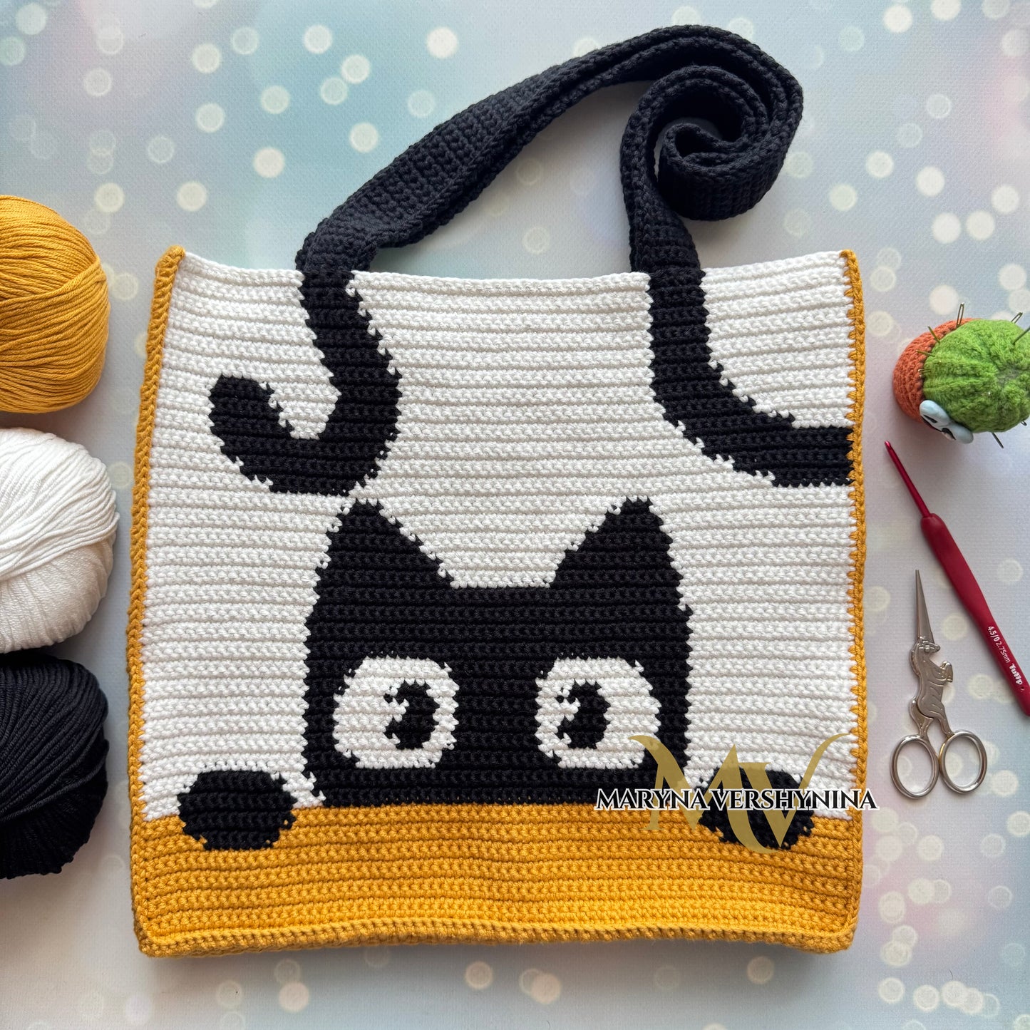 Black Cat Bag Crochet Pattern