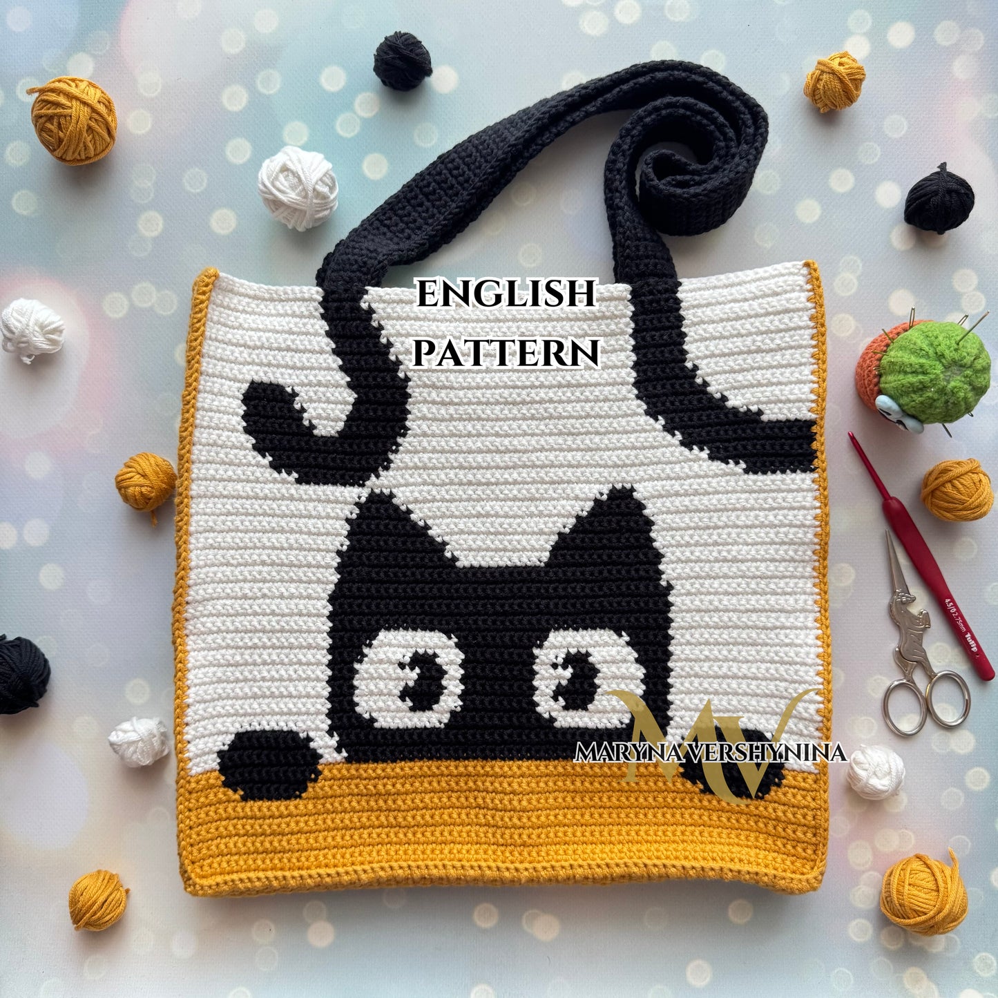 Black Cat Bag Crochet Pattern