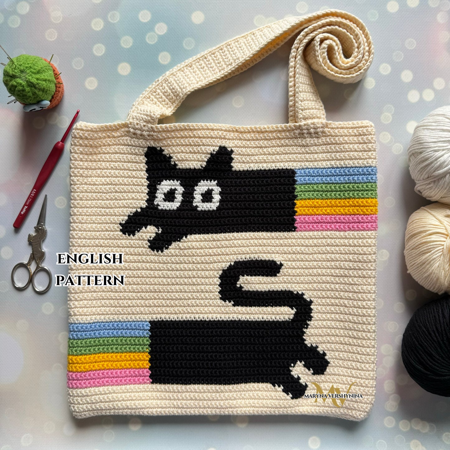 Long cat bag crochet pattern