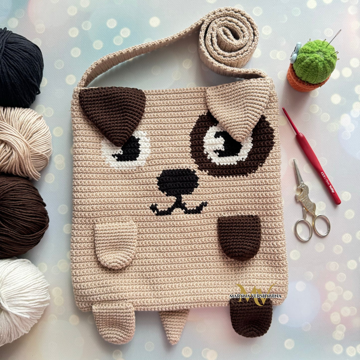 Cute dog bag crochet pattern