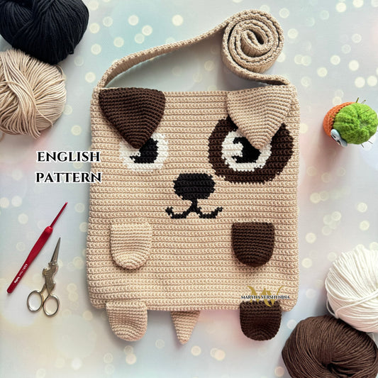 Cute dog bag crochet pattern