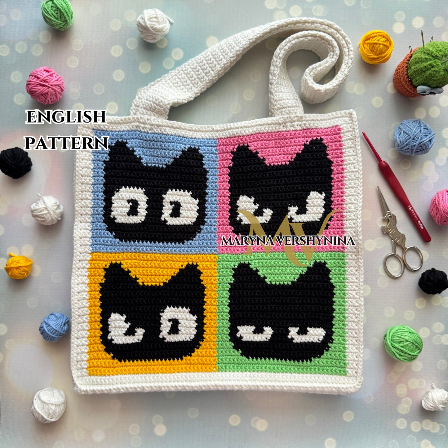 Cat Emotions Bag Crochet Pattern