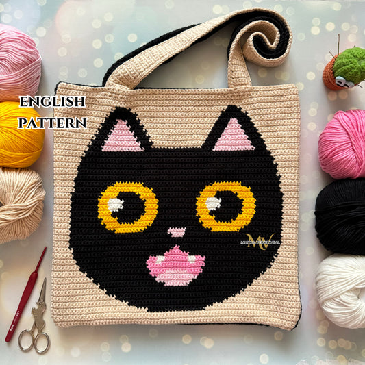 Black Cat Bag Crochet Pattern