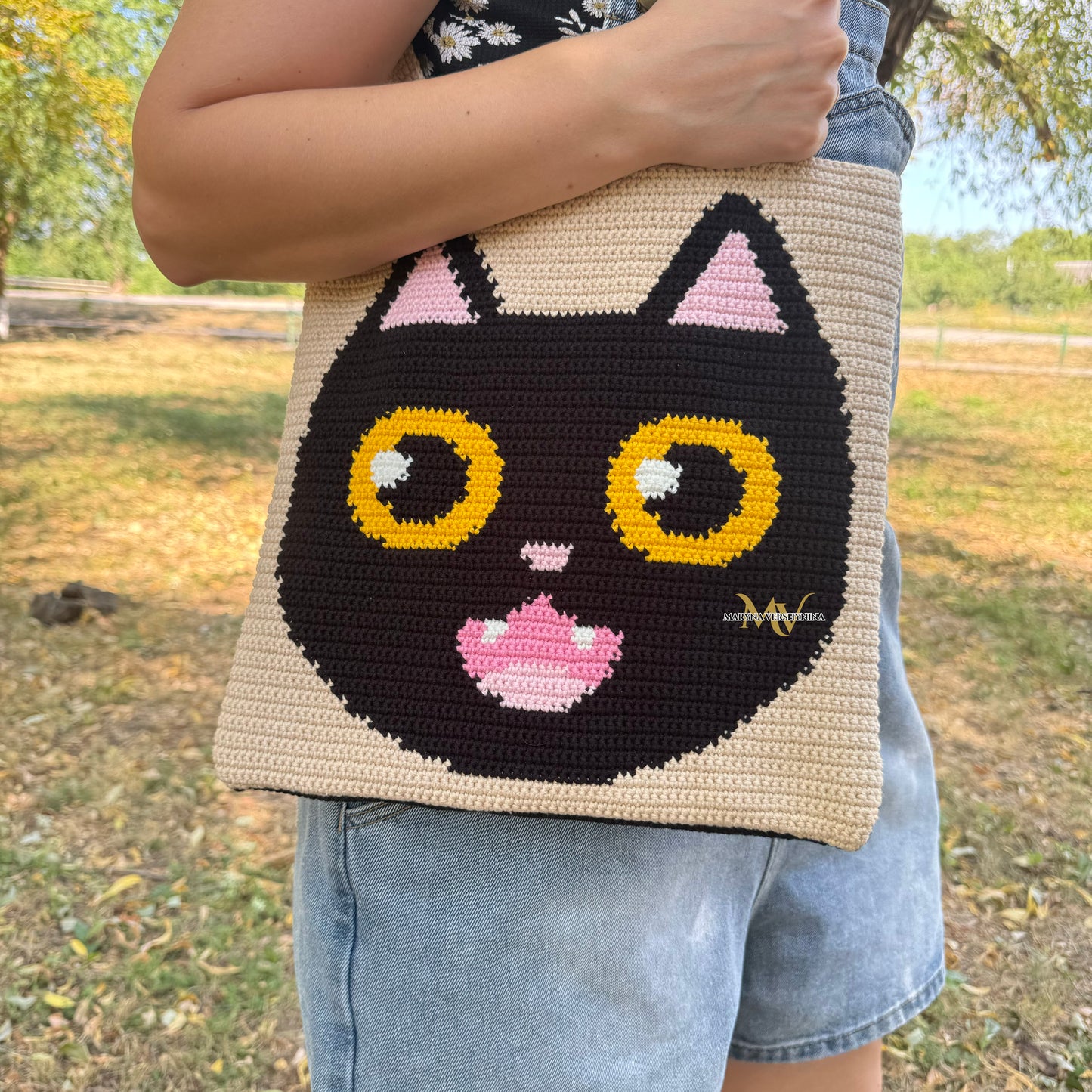 Black Cat Bag Crochet Pattern