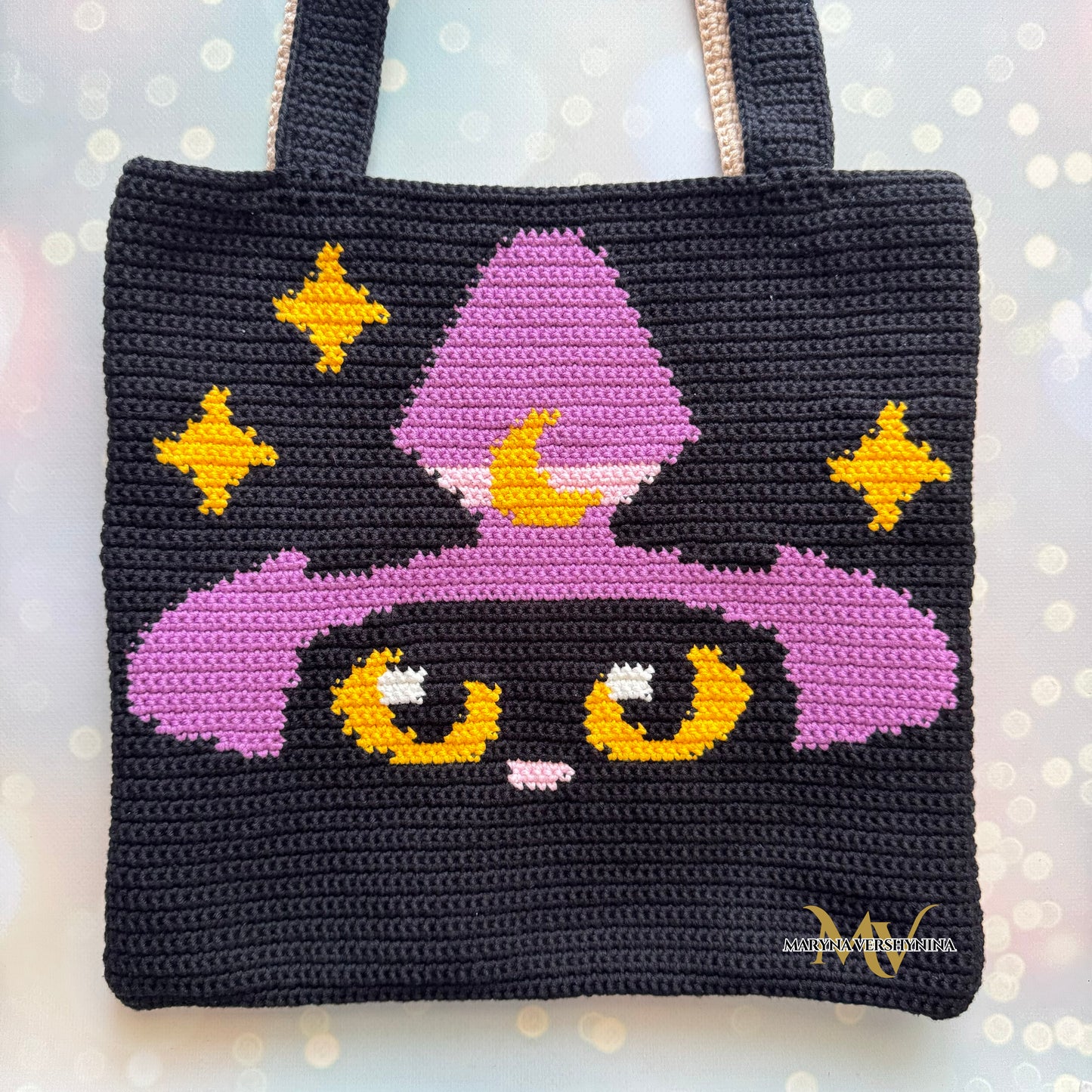 Halloween black cat bag Crochet Pattern