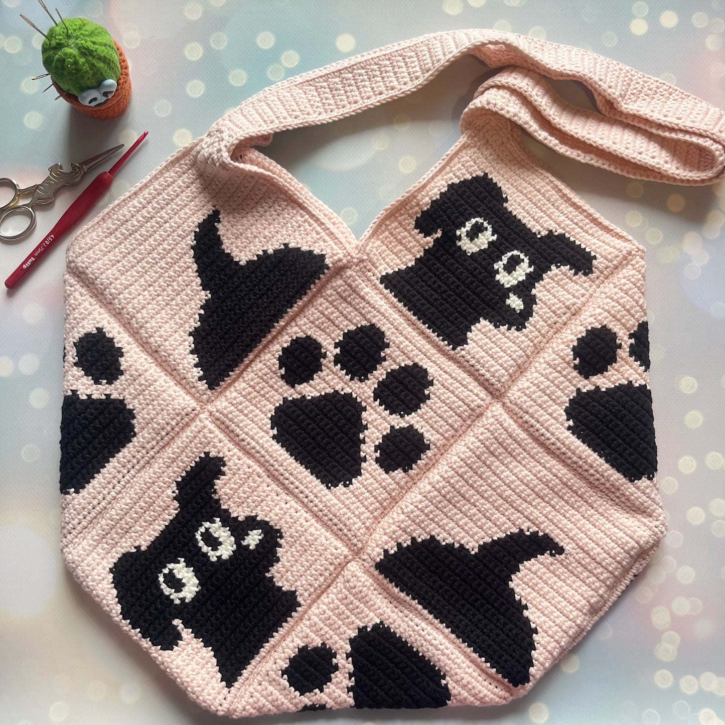 Dog, paw, tail bag Crochet Pattern