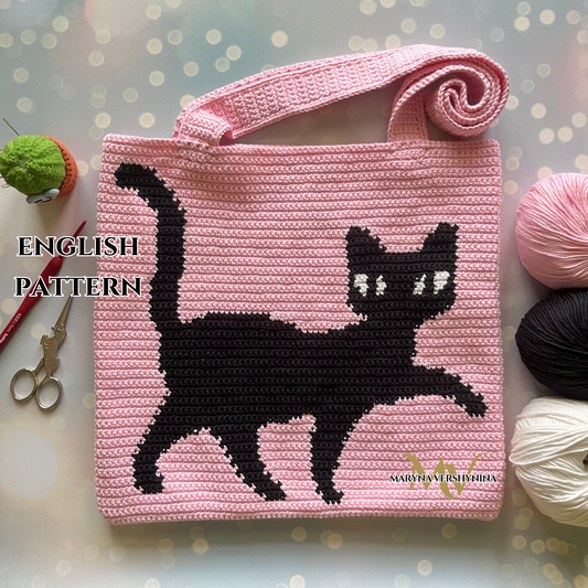 Cute Black Cat Bag Crochet Pattern