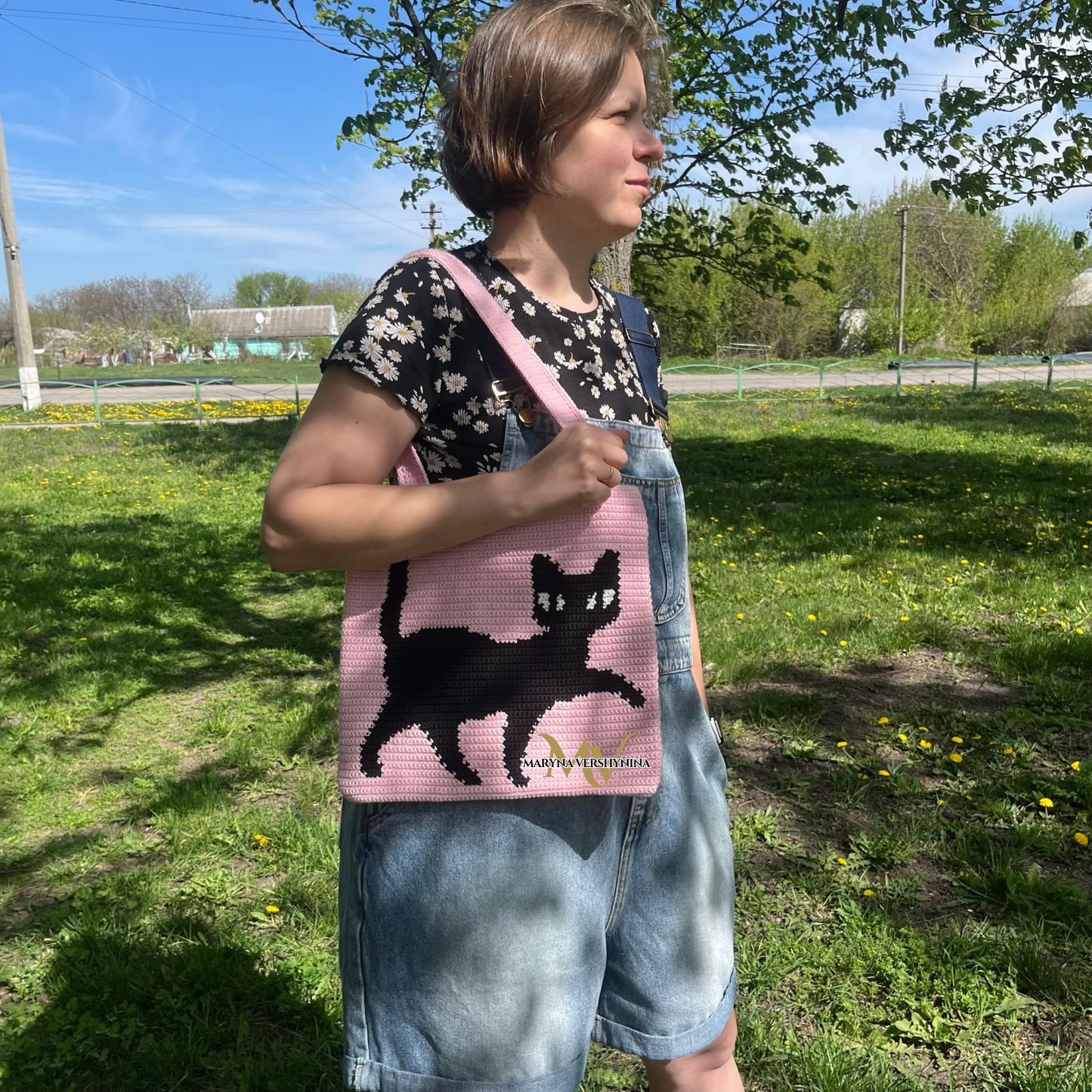 Cute Black Cat Bag Crochet Pattern