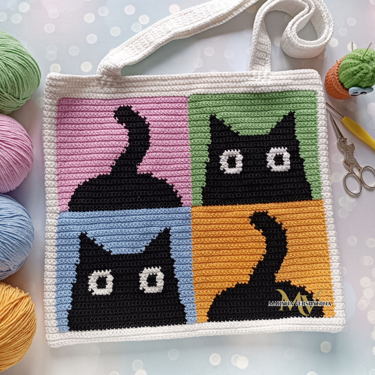 Cats bag Crochet Pattern