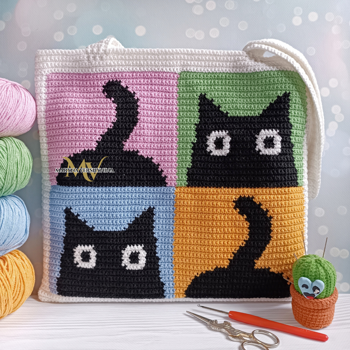 Cats bag Crochet Pattern