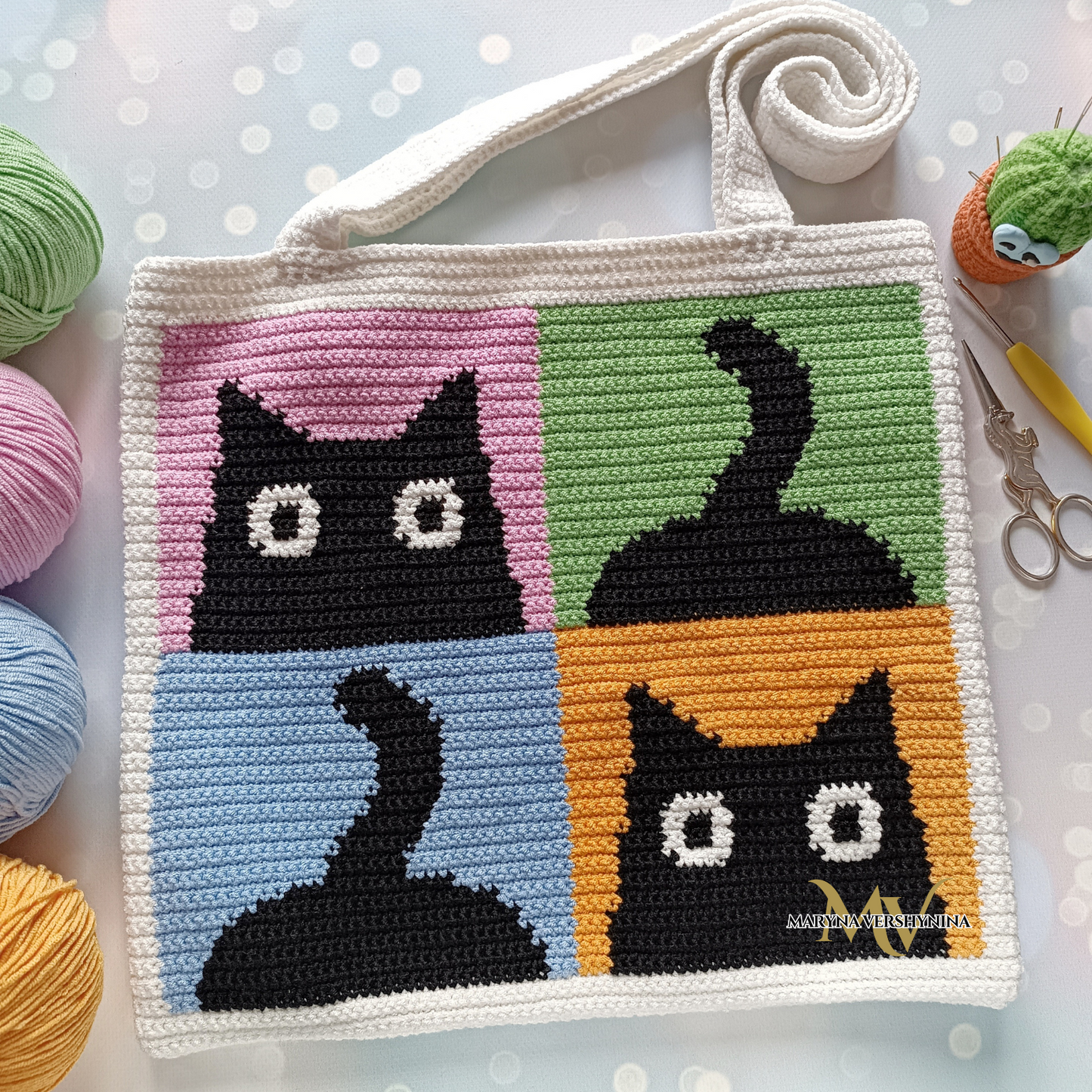 Cats bag Crochet Pattern