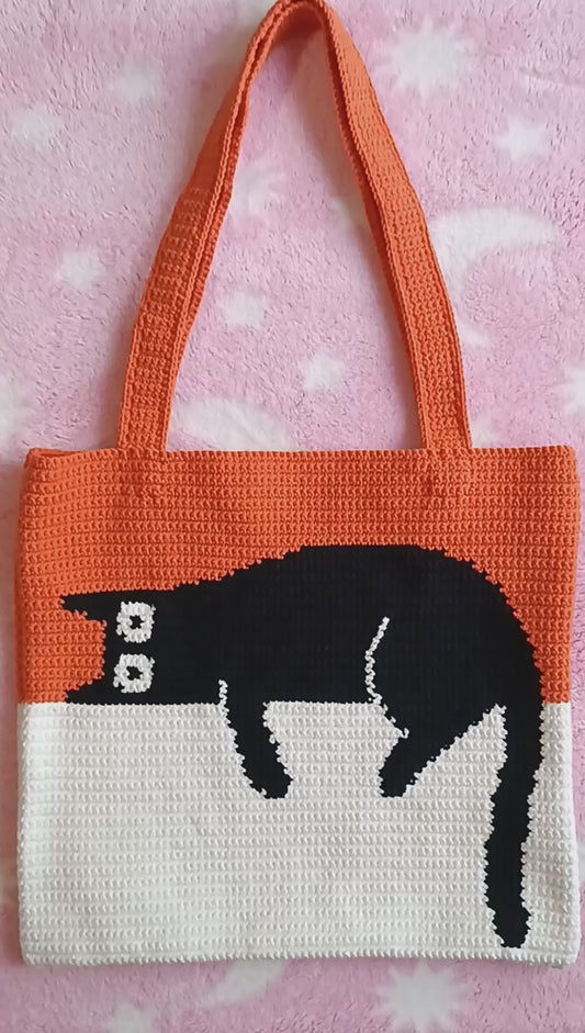 Black Cat Bag Crochet Pattern
